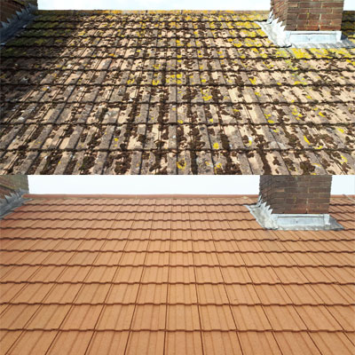roof tile cleaning